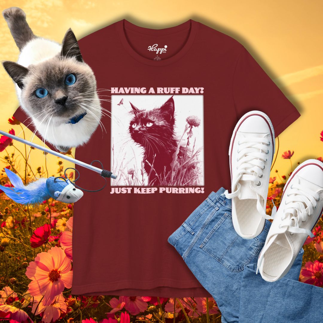 Ruff Day? Just Keep Purring” Wet Kitten Tee