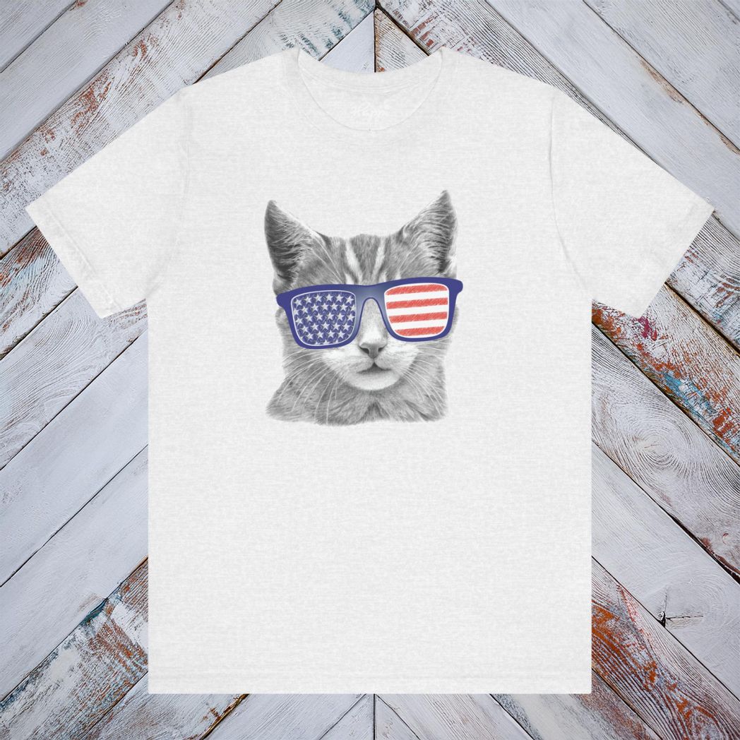 Fourth of July Cat Tee