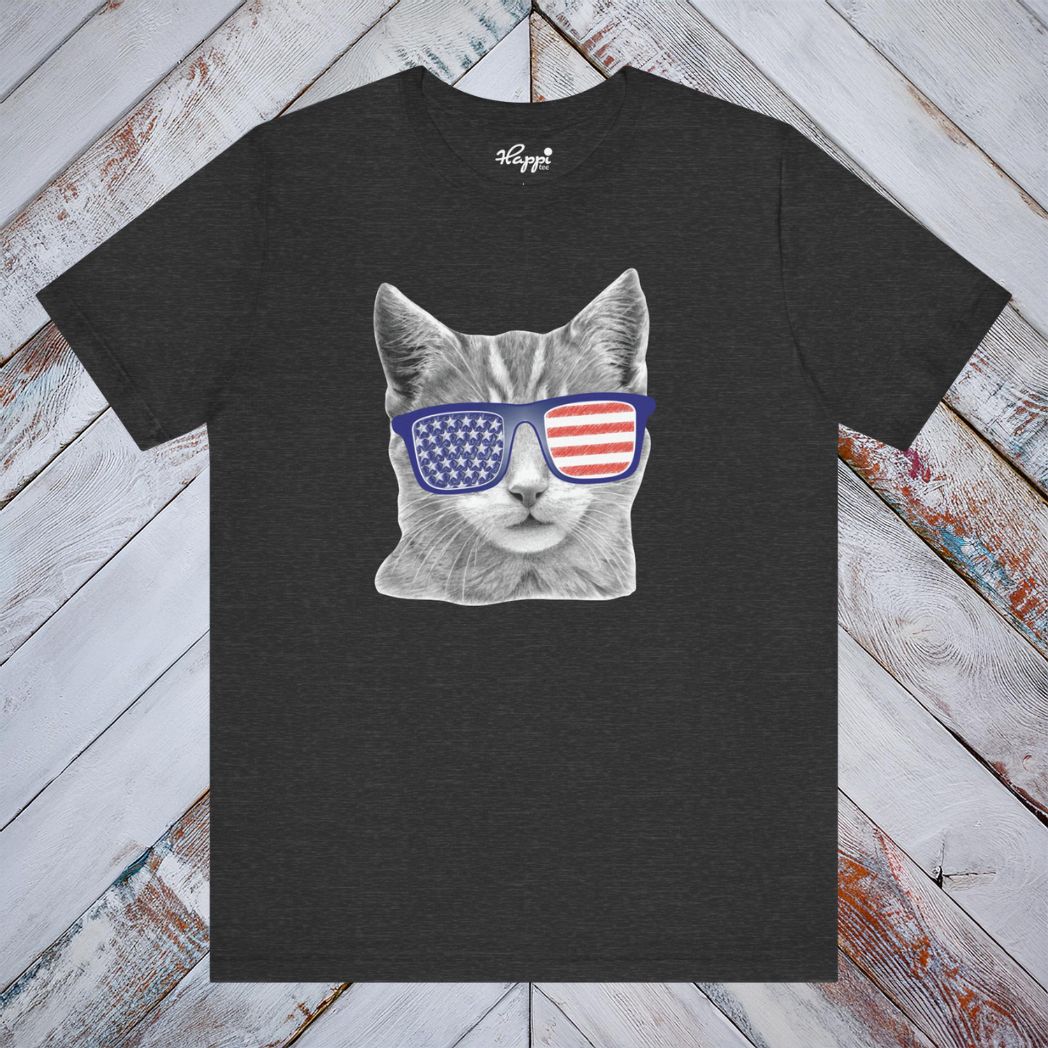 Fourth of July Cat Tee