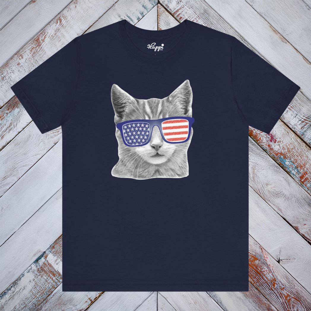 Fourth of July Cat Tee