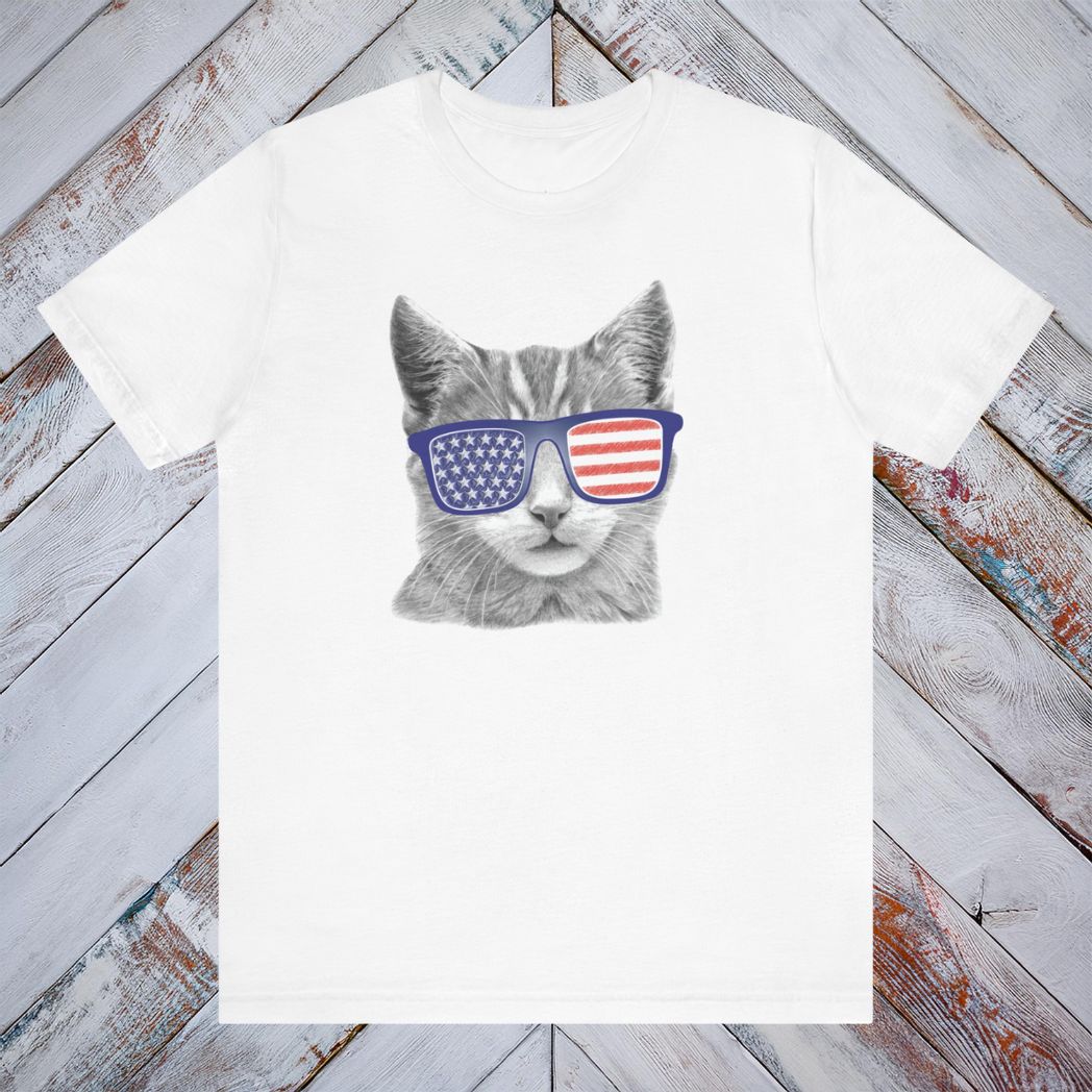 Fourth of July Cat Tee