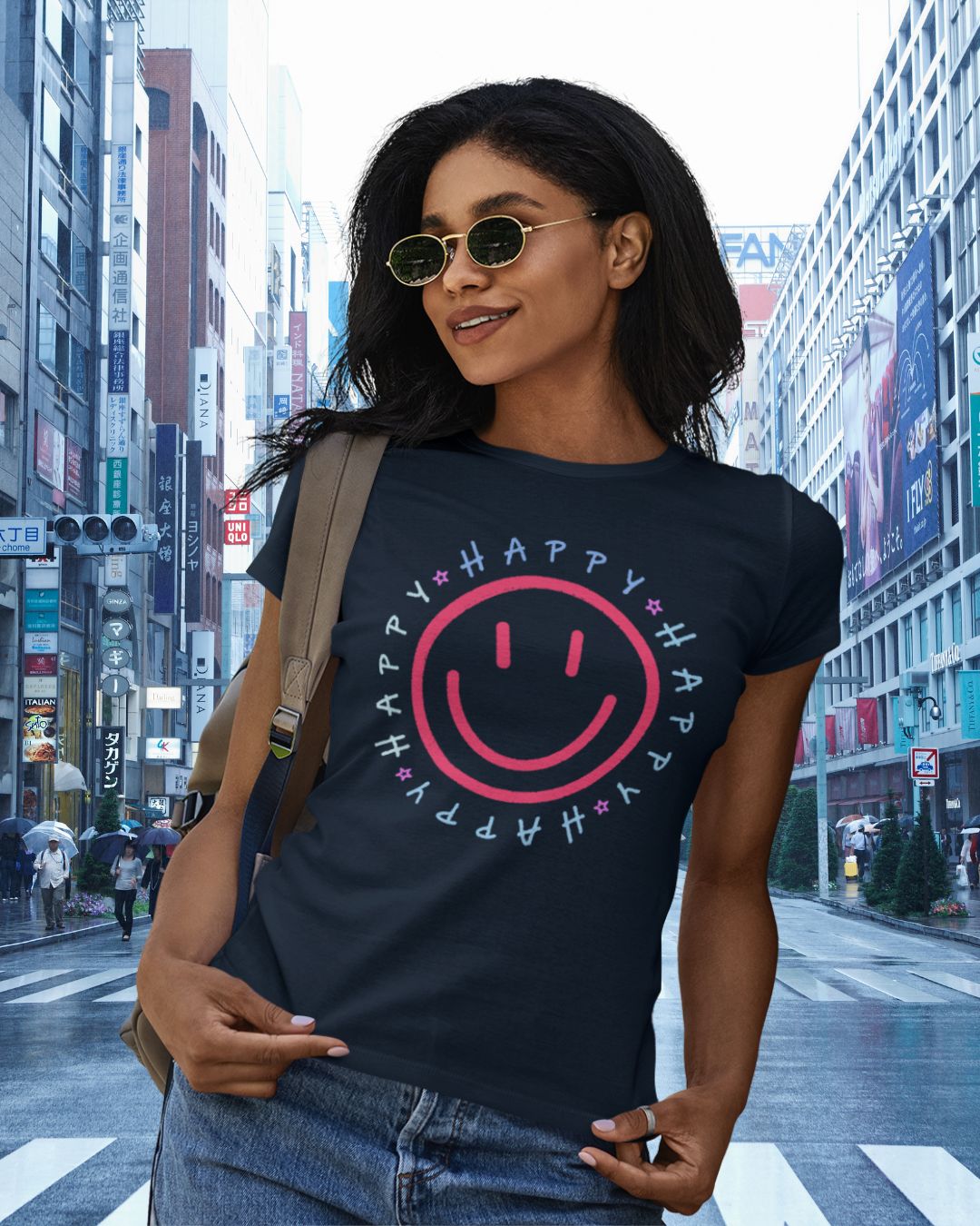 Endless Happy Loop Pink Tee