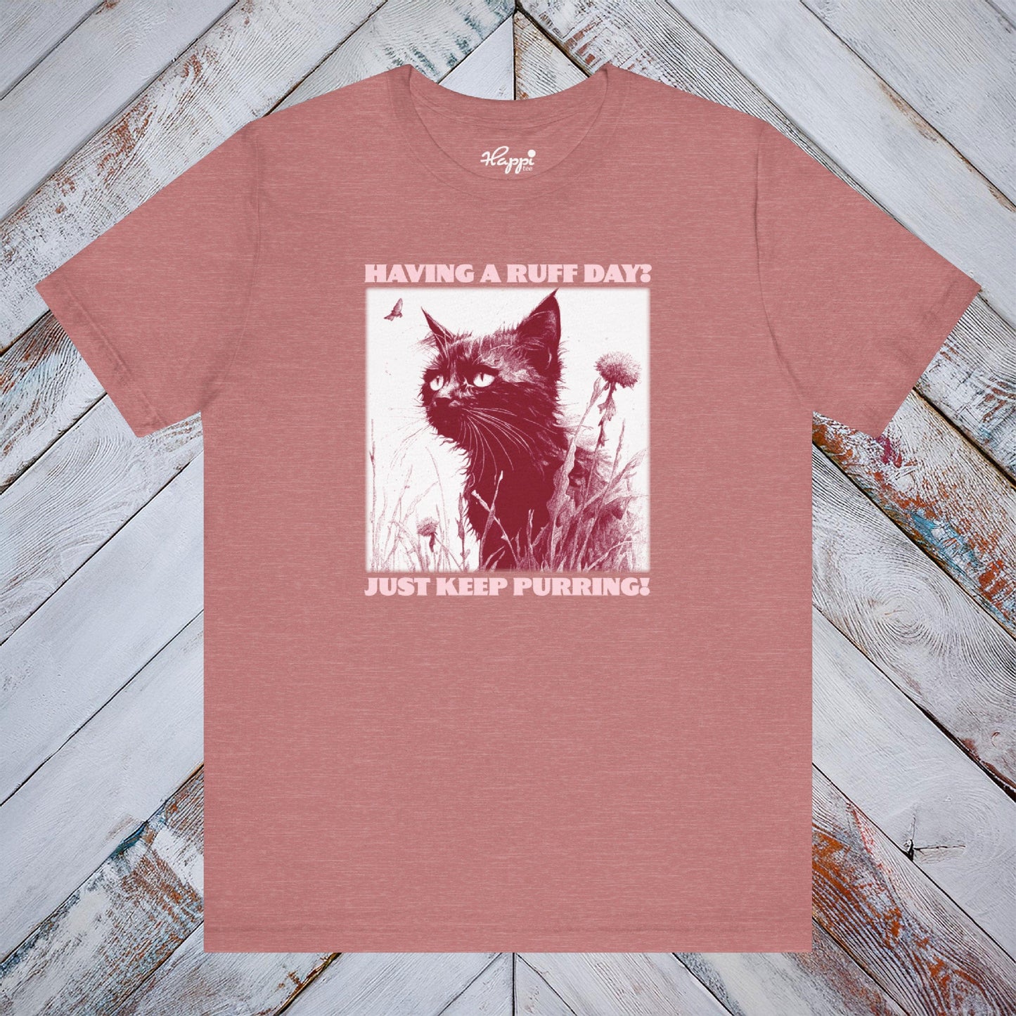 Ruff Day? Just Keep Purring” Wet Kitten Tee
