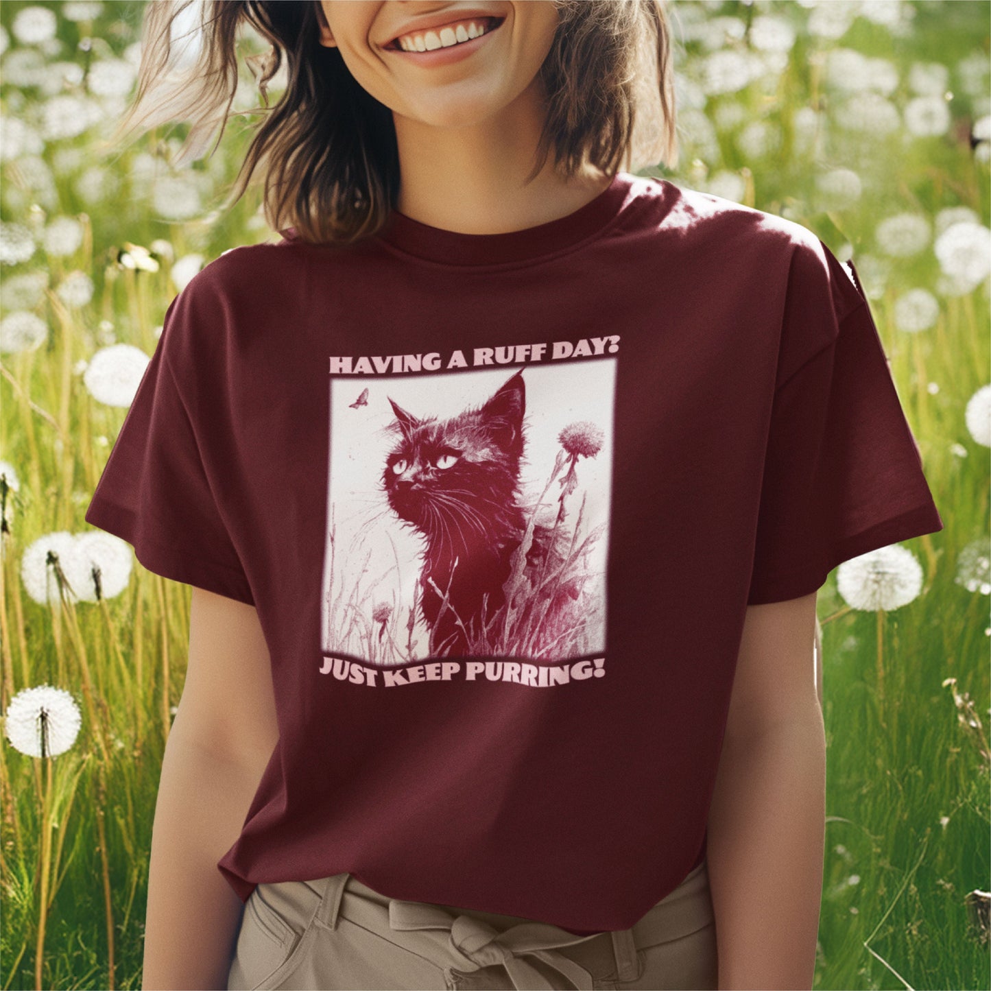 Ruff Day? Just Keep Purring” Wet Kitten Tee